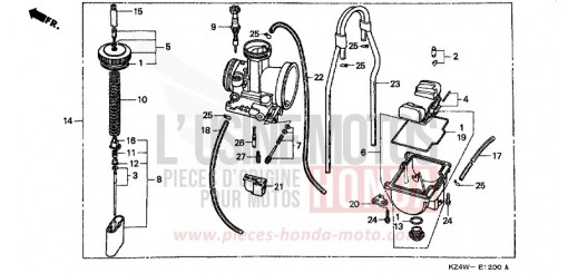 CARBURATEUR CR125RX de 1999